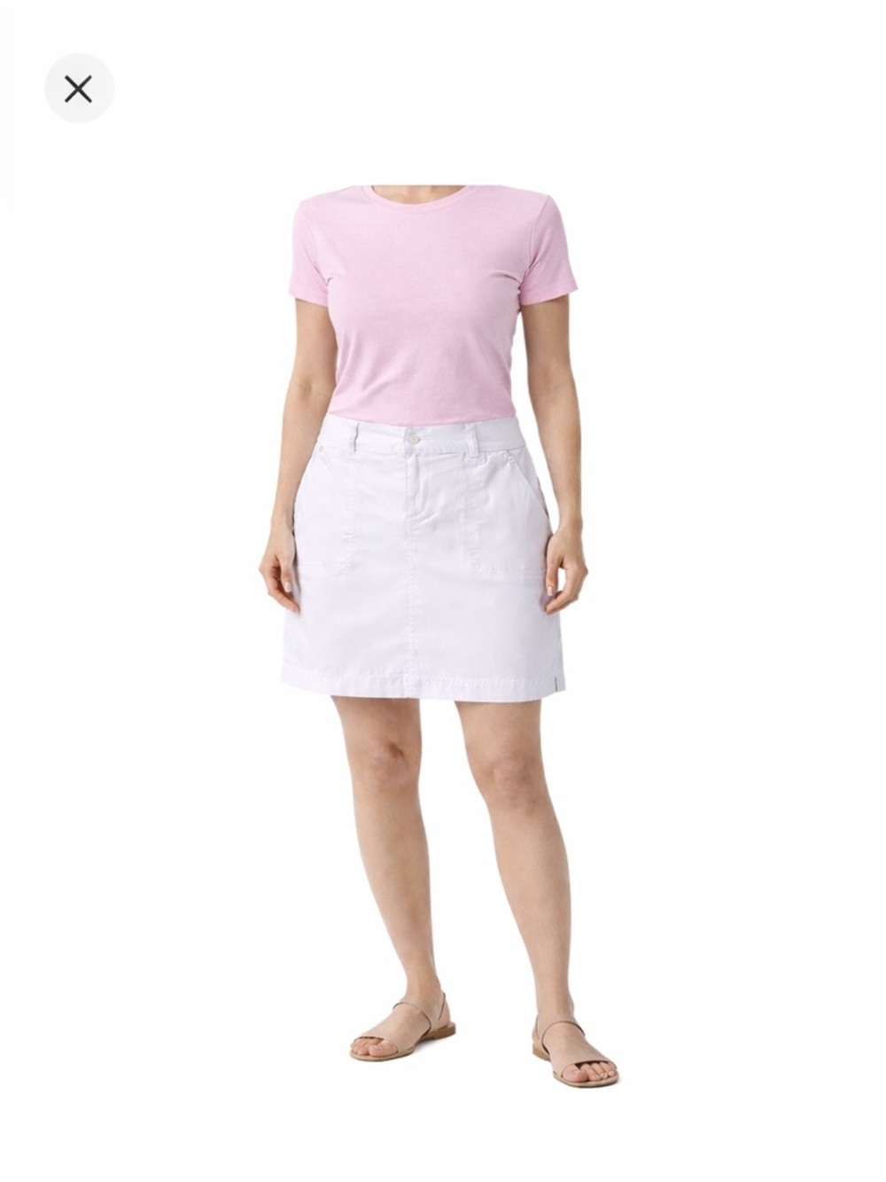 Gloria Vanderbilt Pennie Skort White Size 6